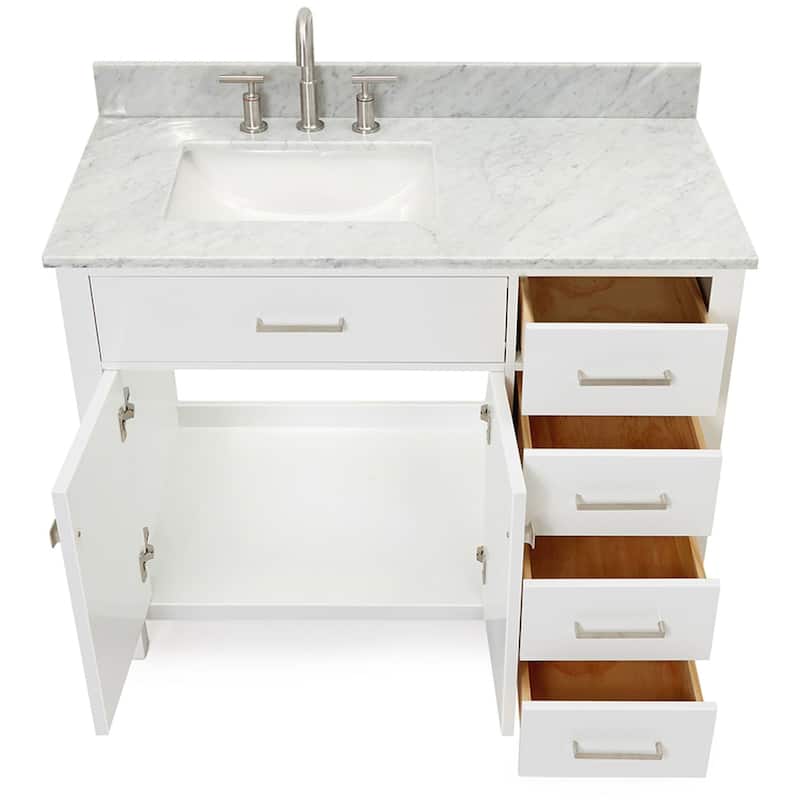 Ariel H043SLCW2RVO Bristol 43" Free Standing Single Rectangular Basin