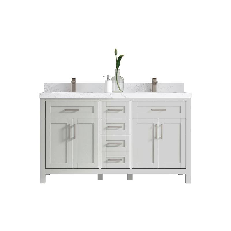 Willow Collections 60 in. W x 22 in. D Cambridge Double Sink Bathroom Vanity with Countertop