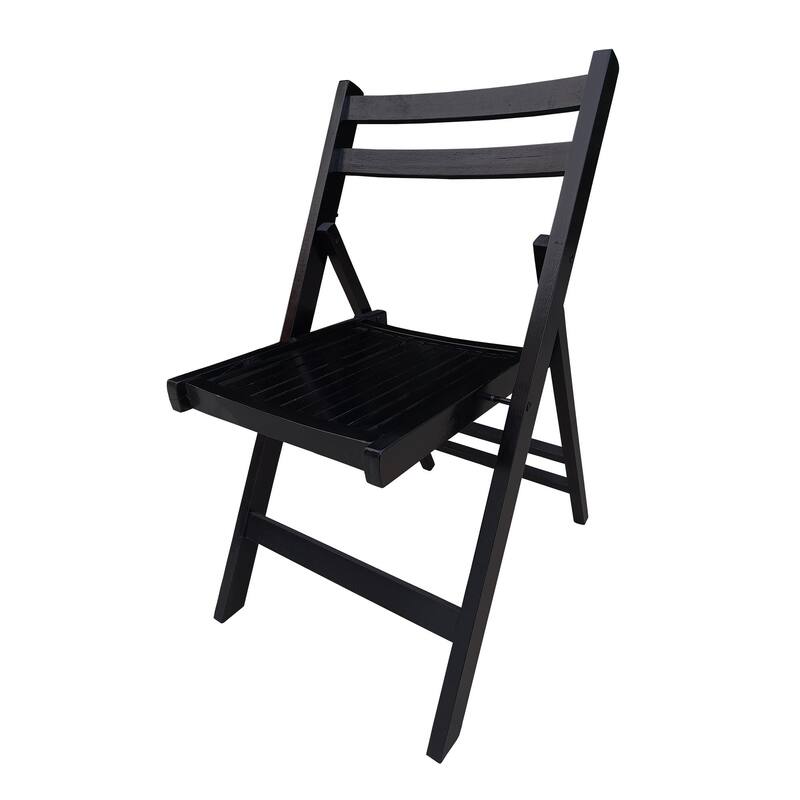 Slatted Wooden Folding Chair,Set of 4