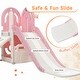 preview thumbnail 18 of 39, 4-in-1 Kids Slide with Climber, Basketball Hoop and Storage Space, Freestanding Outdoor Indoor Slide Playset