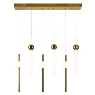 Baton LED Island/Pool Table Chandelier With Brass Finish - Bed Bath ...
