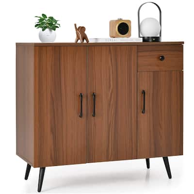 Costway Buffet Cabinet with 3 Doors & Pull-out Drawer Adjustable - See Details