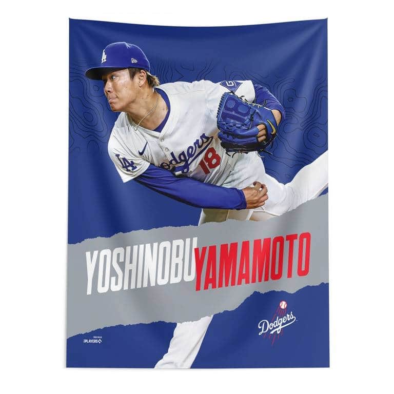 MLB Los Angeles Dodgers Player Wall Hanging - 50" x 60" - 50" x 60" - Yoshinobu Yamamoto