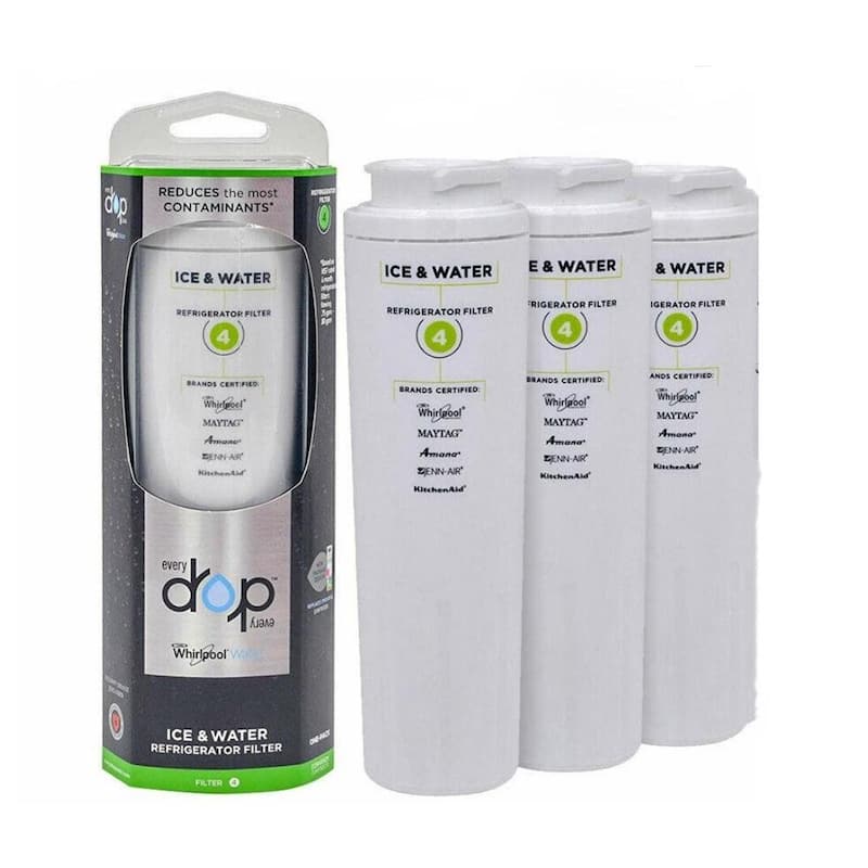 3 Pack Everydrop by Whirlpool Ice and Water Refrigerator Filter 4