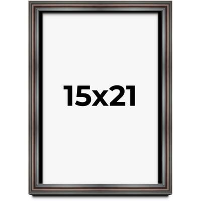 15x21 Shadow Box Frame Brown Cherry | 2.625 Inches Deep Pine Wood