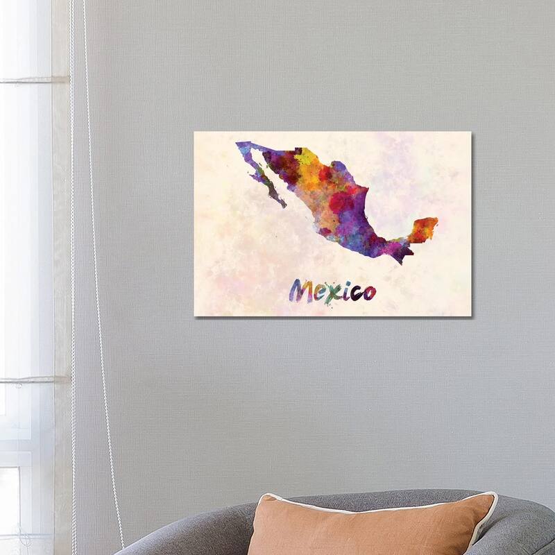 iCanvas "Mexico In Watercolor" by Paul Rommer Canvas Print - 18x26x1.5