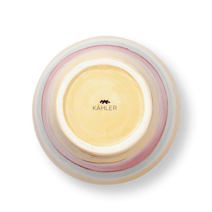 Kähler Poppery Vase With Apple, Pink/Mint/Yellow - H: 15.4"