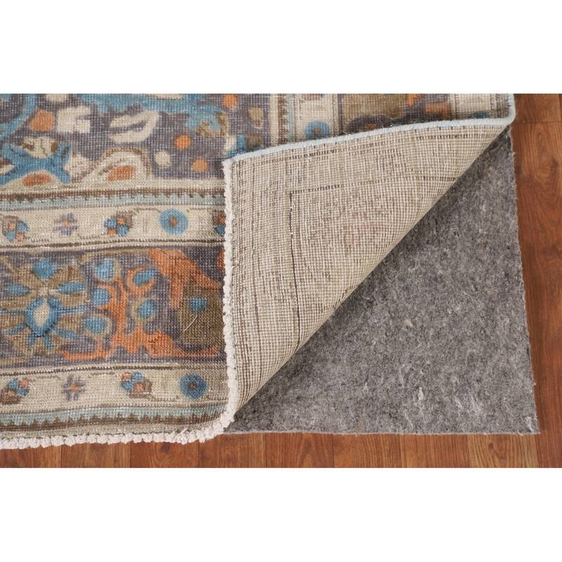 Distressed Over-Dyed Tabriz Persian Antique Rug Handmade Wool Carpet - 6'5"x 9'3"