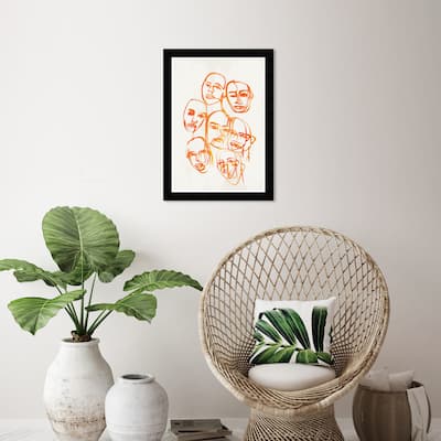 Wynwood Studio Prints People and Portraits Friendly Faces White and Modern & Contemporary Wall Art Canvas Print