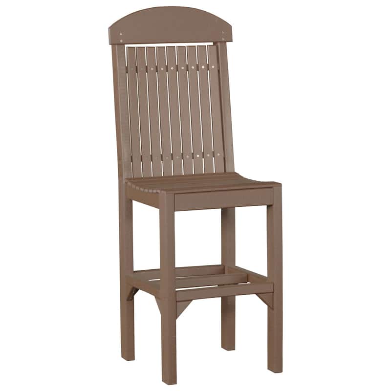 Set of 4 Poly Lumber Classic Dining Chairs - Side Chair - Chestnut Brown - Extra Tall