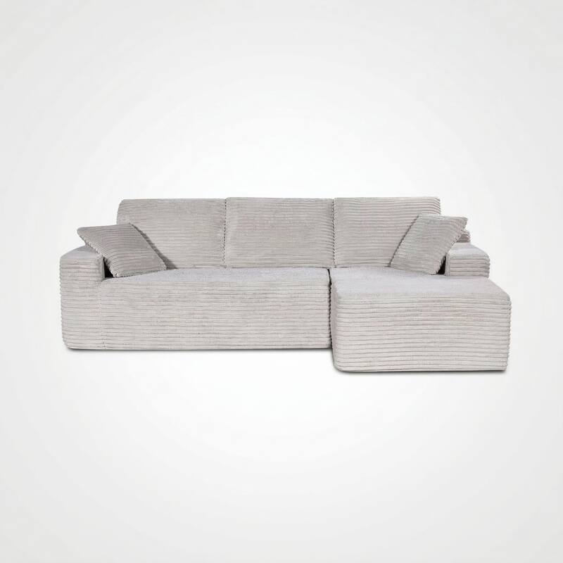 AC Pacific 104 In Modern 3-Piece Sectional Sofa with Reversible Chaise