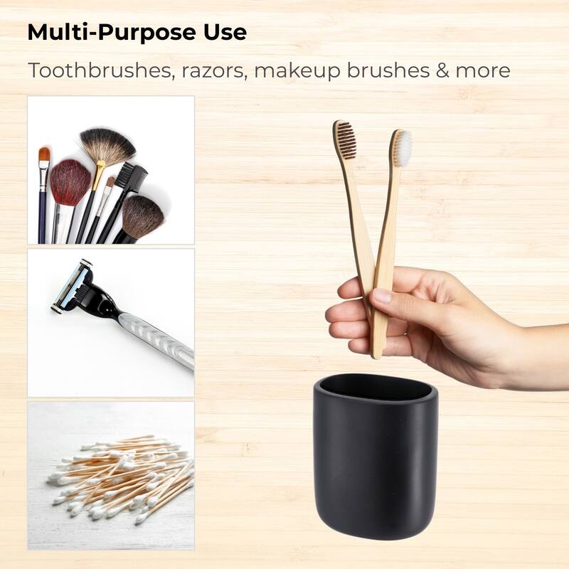 Oval Toothbrush Holder - 3.5 L x 2.5 W x 4 H