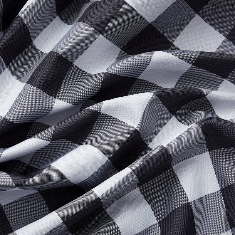 HLC.me Andersen Check Plaid 100% Blackout Thermal Insulated Energy Saving Heat Blocking Grommet Curtain Panels, 2 Panels