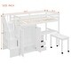 preview thumbnail 4 of 112, Space-Saving Wood Loft Bed with Storage Stairs & Wardrobe, Multifunctional Furniture Bed Frame with Desk & Drawers