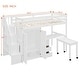 preview thumbnail 9 of 58, Twin Size Loft Bed with Stairs, Bookshelf, Drawers, Desk & Wardrobe