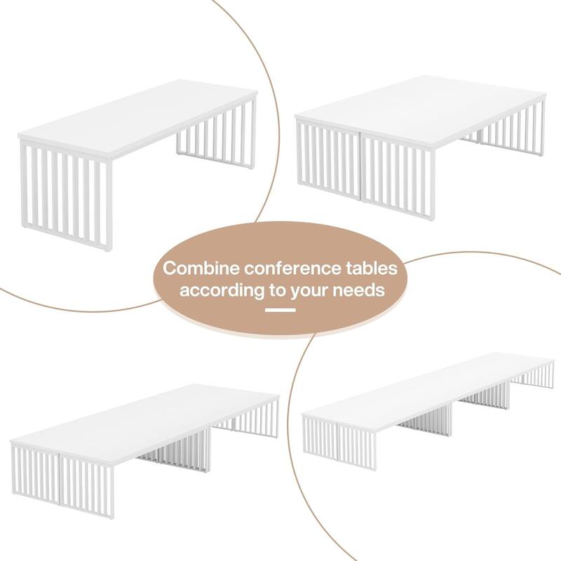 78" Rectangle Conference Table, Long Meeting Table for Seminar, Business, Negotiation