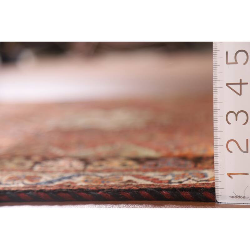 Hand Knotted Oriental 100% Wool Carpet Traditional Tribal Red Abadeh Area Rug - 5' 0'' X 3' 7''