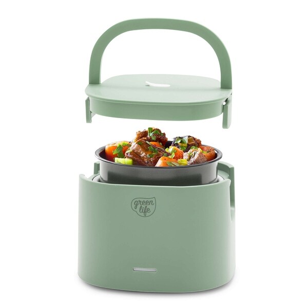 GreenLife 20oz Electric Lunch Box Food Warmer, PFAS & PFOA-Free