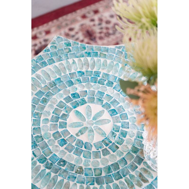 Stool with Capiz Design