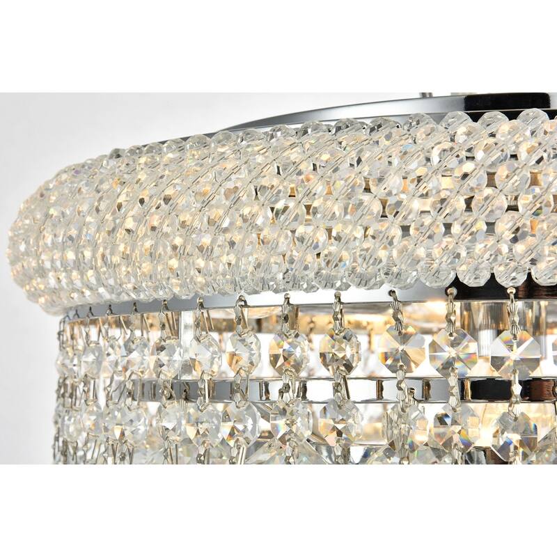 Somette Geneva 8-light 16-inch Flush-Mount Chandelier - 16 Inch