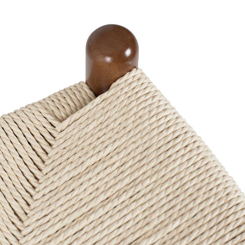 Poly & Bark Weave Chairs - Solid Wood Frame (Set of 2)