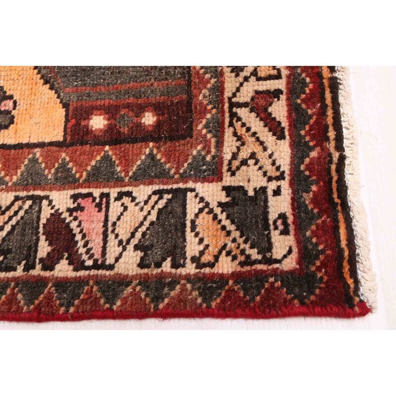 ECARPETGALLERY Hand-knotted Konya Anatolian Dark Red Wool Rug - 3'4 x 9'9