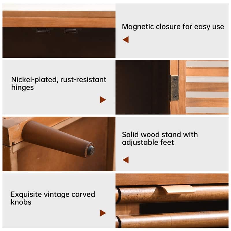 3-Door Storage Cabinet With Adjustable Shelves