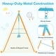 preview thumbnail 8 of 16, Gymax Toddler Swing Heavy Duty Metal Swing Set w/ A Frame Adjustable