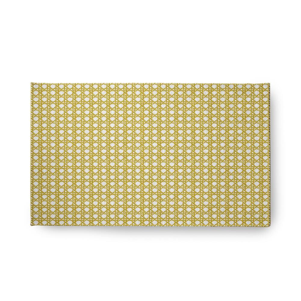 Rattan Geometric Rug