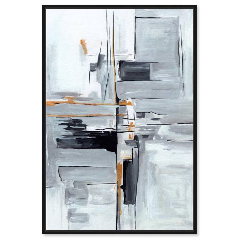 Elegant Grey Shades II Canvas by Art Remedy - 16" x 24" - Black