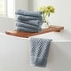 preview thumbnail 4 of 193, Linery & Co. Cotton Diamond Waffle Texture Bath Towels. Hand Towel (Pack of 6) - Chambray Blue