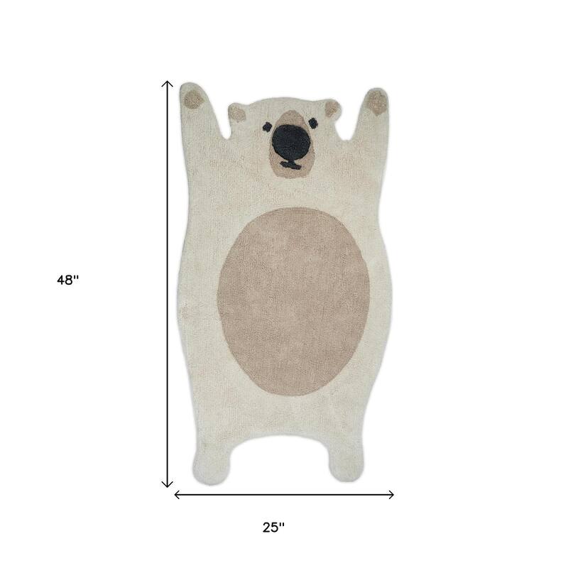 HomeRoots Juvenile/Youth Contemporary Novelty Area Rug - 48.00 in. x 25.00 in. x 0.30 in.