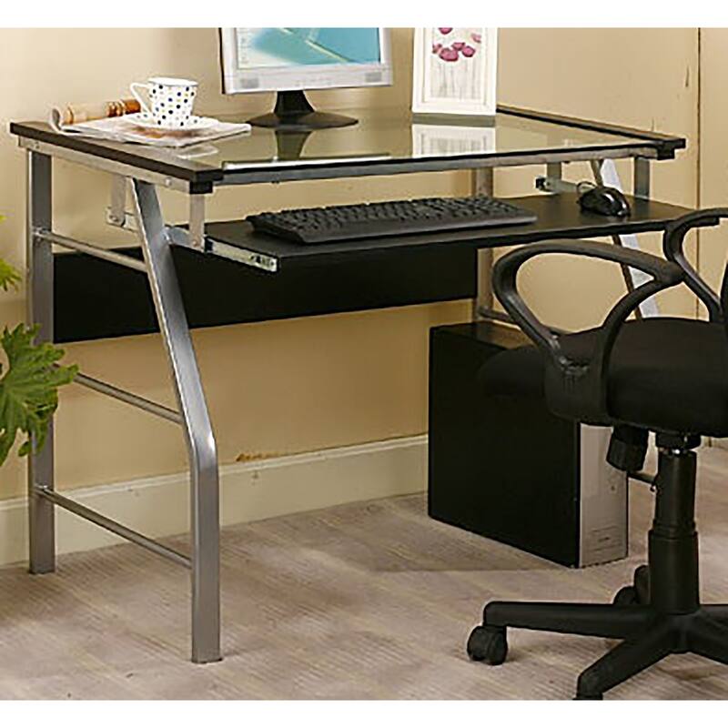 InRoom Computer Desk with Full-Size Keyboard Tray