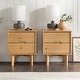 preview thumbnail 38 of 39, Middlebrook Mid-Century Solid Wood 2-Drawer Nightstand, Set of 2 Natural Pine