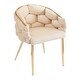 preview thumbnail 11 of 13, Set of 2 Luxury Handmade Accent Chair with Gold Legs, Modern Velvet Armchair for Living Room and Bedroom