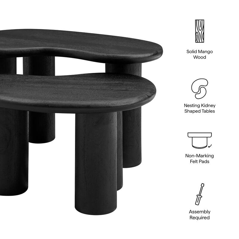 Hackney Mango Wood Nesting Coffee Table Set
