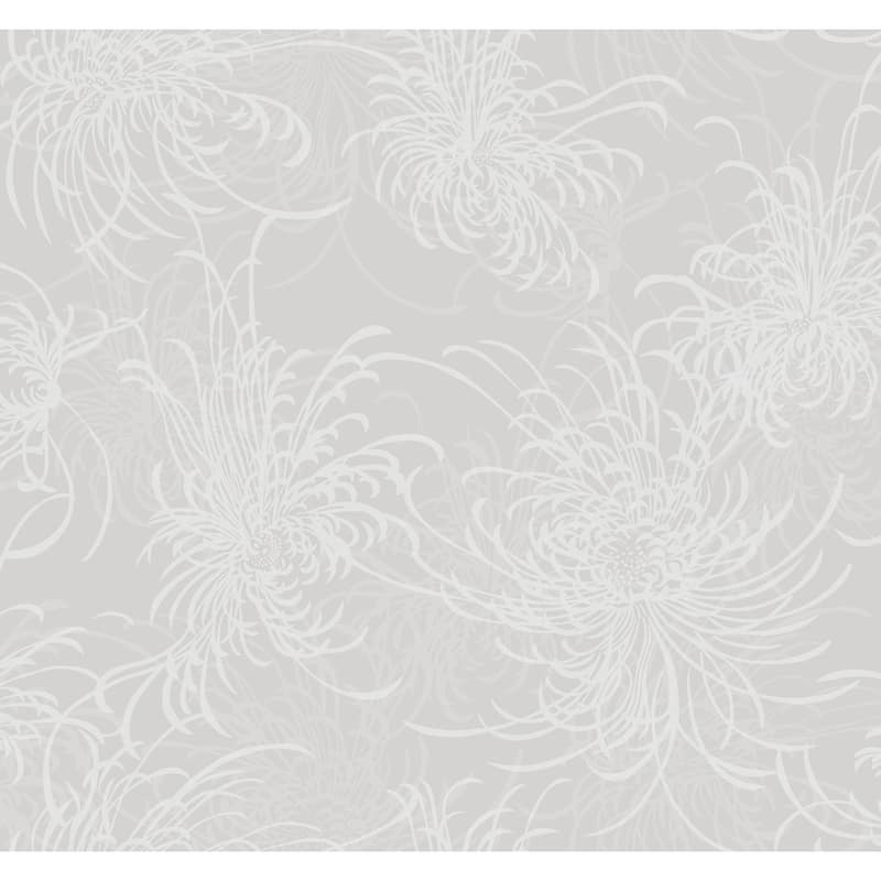 Seabrook Designs Noell Floral Unpasted Wallpaper - 27 in. W x 27 ft. L - Beige and Off-White