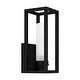 preview thumbnail 1 of 5, Neville 1-Light Matte Black Outdoor Wall Lantern