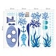 preview thumbnail 10 of 8, Walplus Kids Ocean World with Frames Wall Sticker Nursery Decor Decal