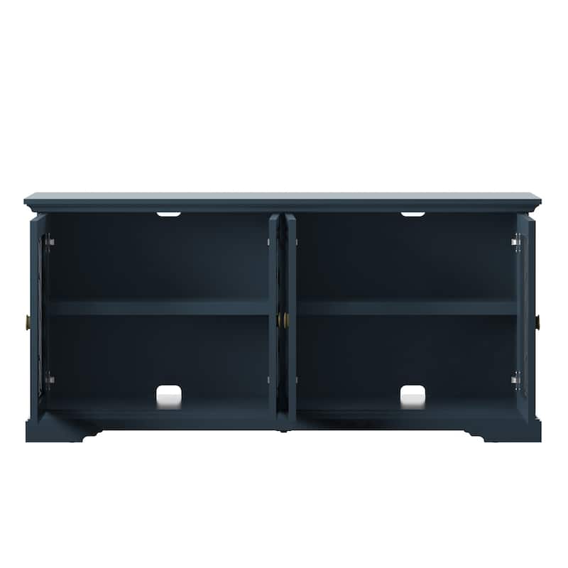 TV Stand for TVs up to 65" with Screen Printed Doors