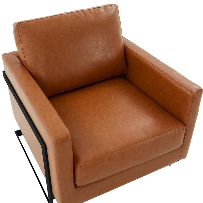 Lincoln Upholstered Velvet Single-Seater Sofa Fabric Accent Chair in Stainless Steel with Removable Cushions - 35"