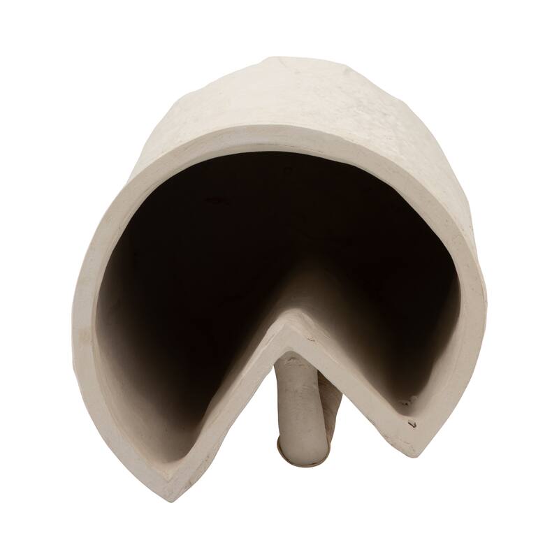 Sagebrook Home Ivory Omix Crafted Vase W Handle