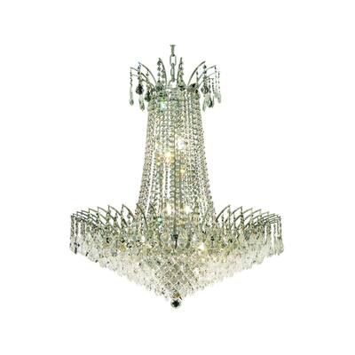 Victoria 16 light Chrome Chandelier Clear SwarovskiÆ Elements Crystal - One Size