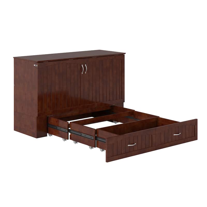 Southampton Murphy Bed Chest with Mattress & Built-In Charger