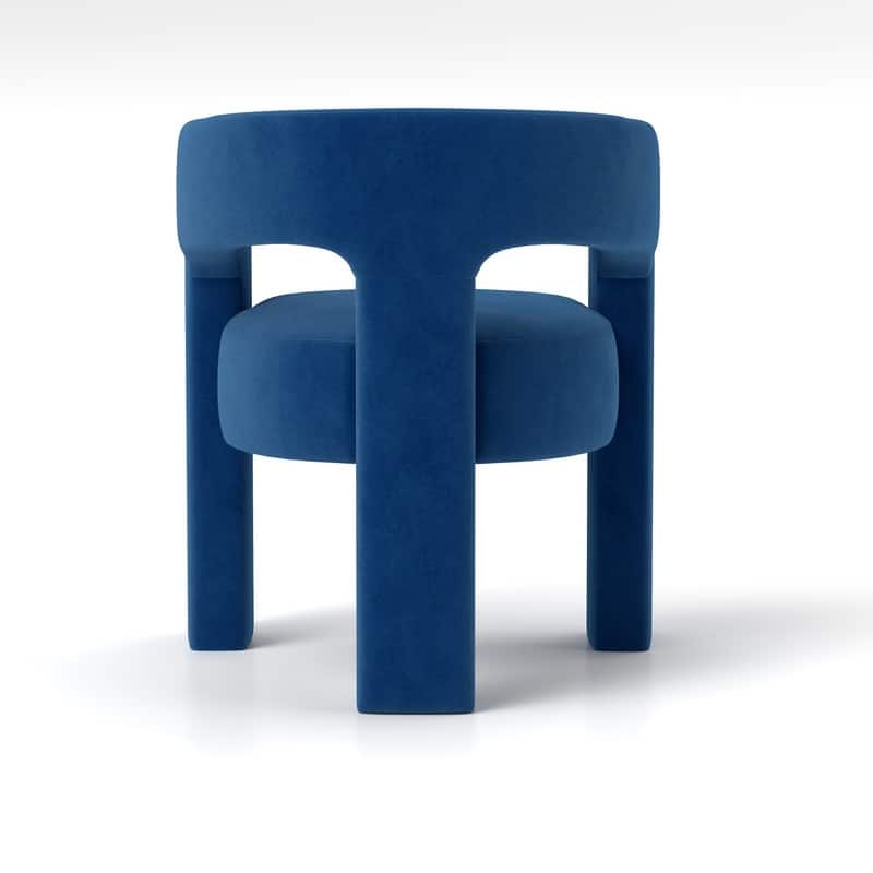SEYNAR Modern Glam Velvet Upholstered Dining Chair, Open-Back Accent Chair Set of 2