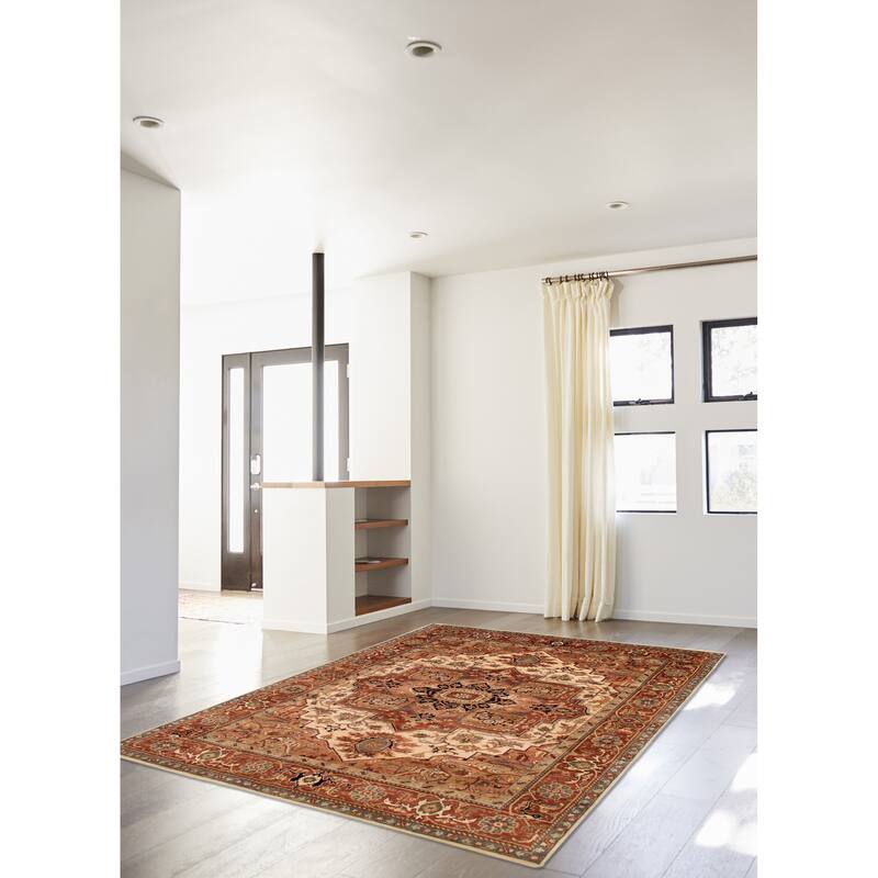 ECARPETGALLERY Hand-knotted Jules Sultane Ivory Wool Rug - 7'10 x 9'8