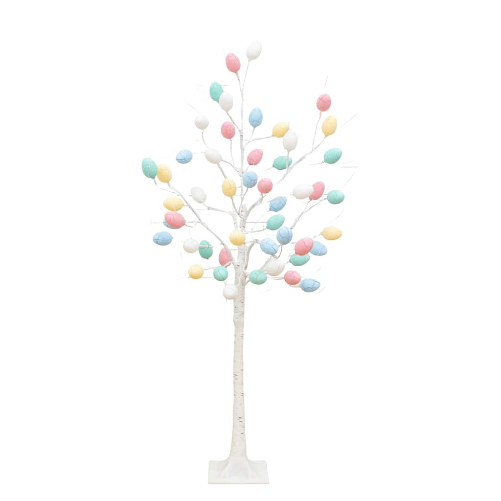 4-ft Pre-Lit Artificial Easter Twig Tree with 48 Egg Shaped LED