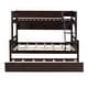 preview thumbnail 7 of 34, Twin Over Full Bunk Bed with Shelves and Trundle - Practical for Families