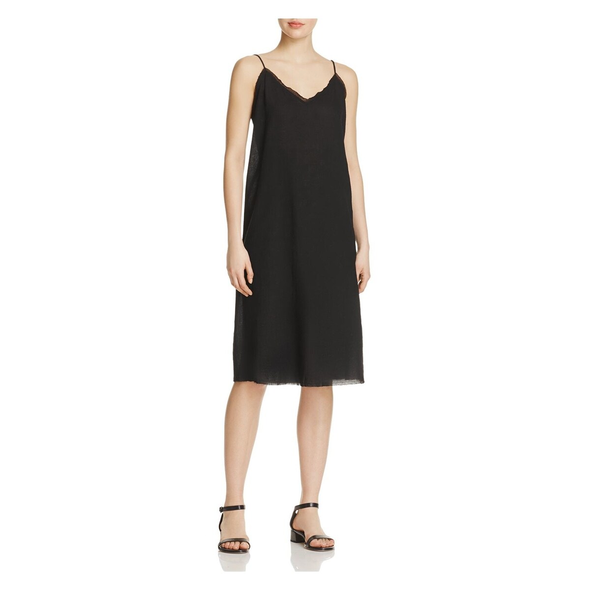 black shift dress midi