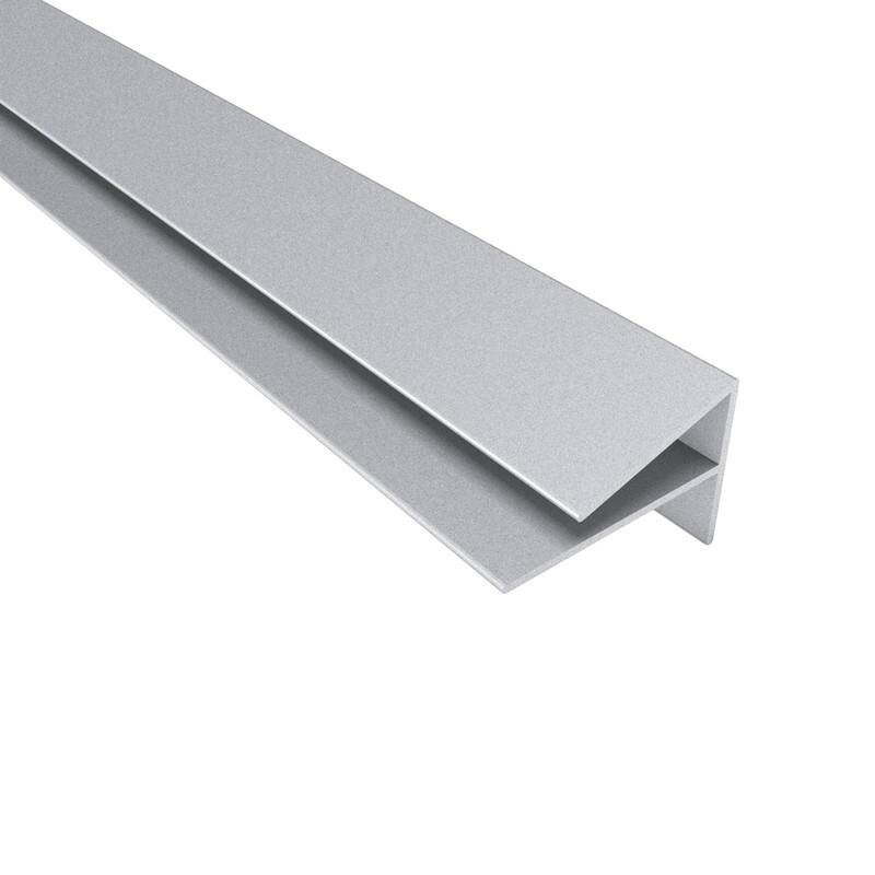 FASÄDE 47 in. Decorative Vinyl Large Profile Outside Corner Trim Argent Silver (5 Pack) - 5 Pack